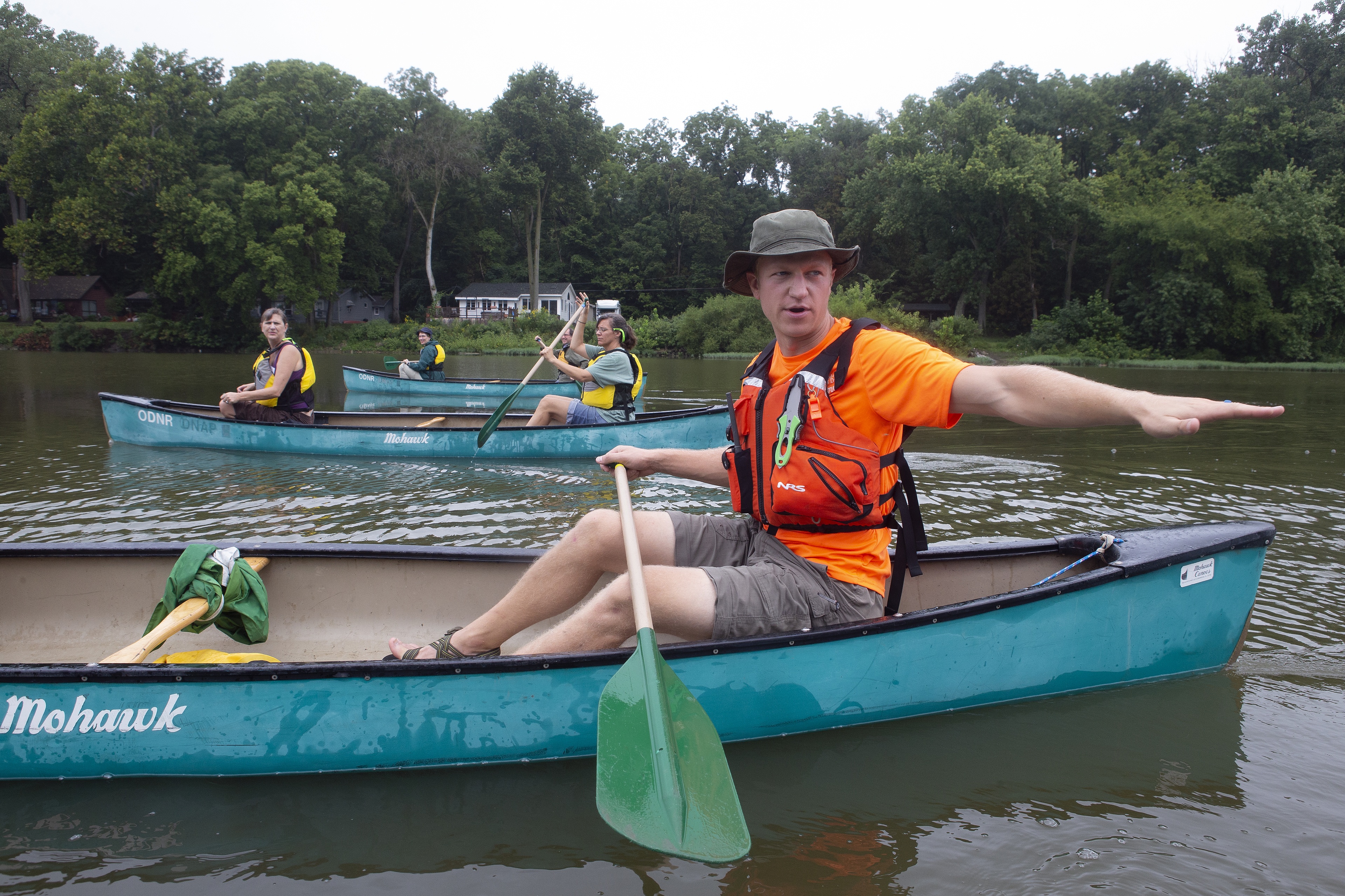 BGSU hydrogeologists gathering groundwater samples.