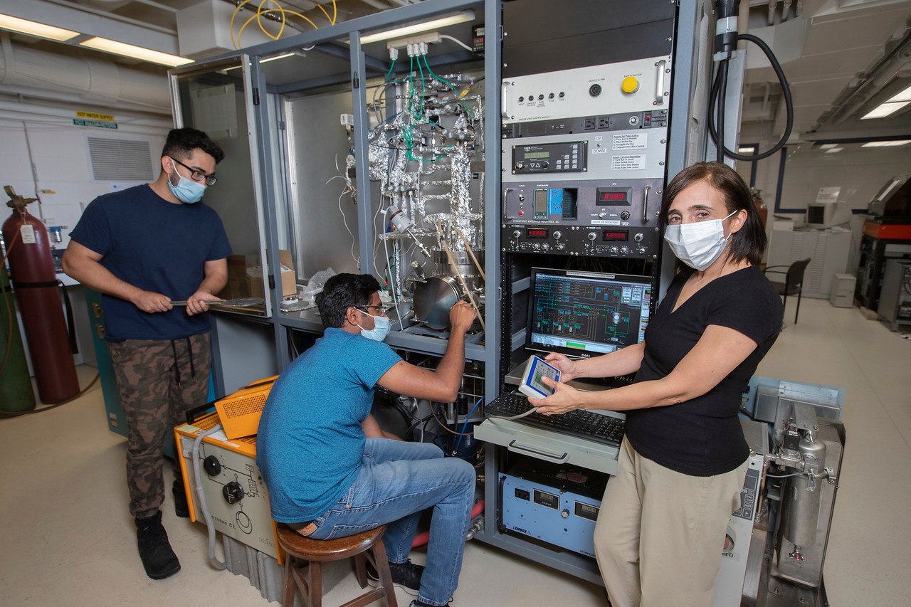 The Energy Lab at BGSU, led by A/Prof Farida A. Selim, often works with Physics and Astronomy MS students at our Ohio campus.