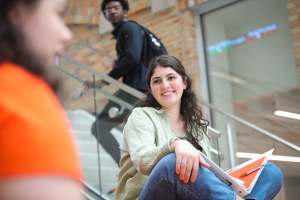 Students studying in the Maurer Center on BGSU's campus.