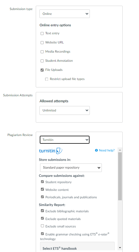 canvas turnitin 