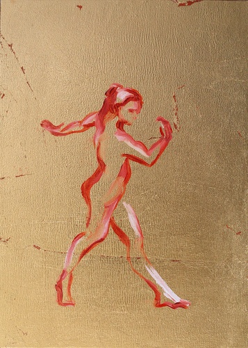 Red Dance Walk on Gold
