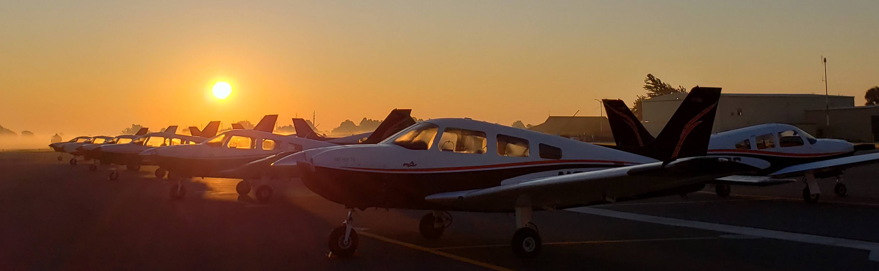 Piper Aircraft at Sunrise