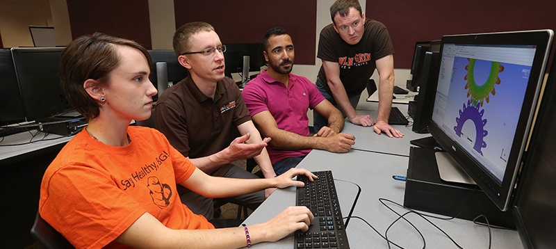 photo of student working in the lab