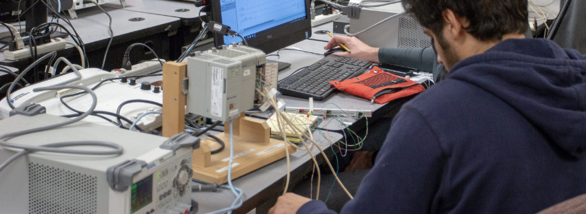 photo of student working in the lab