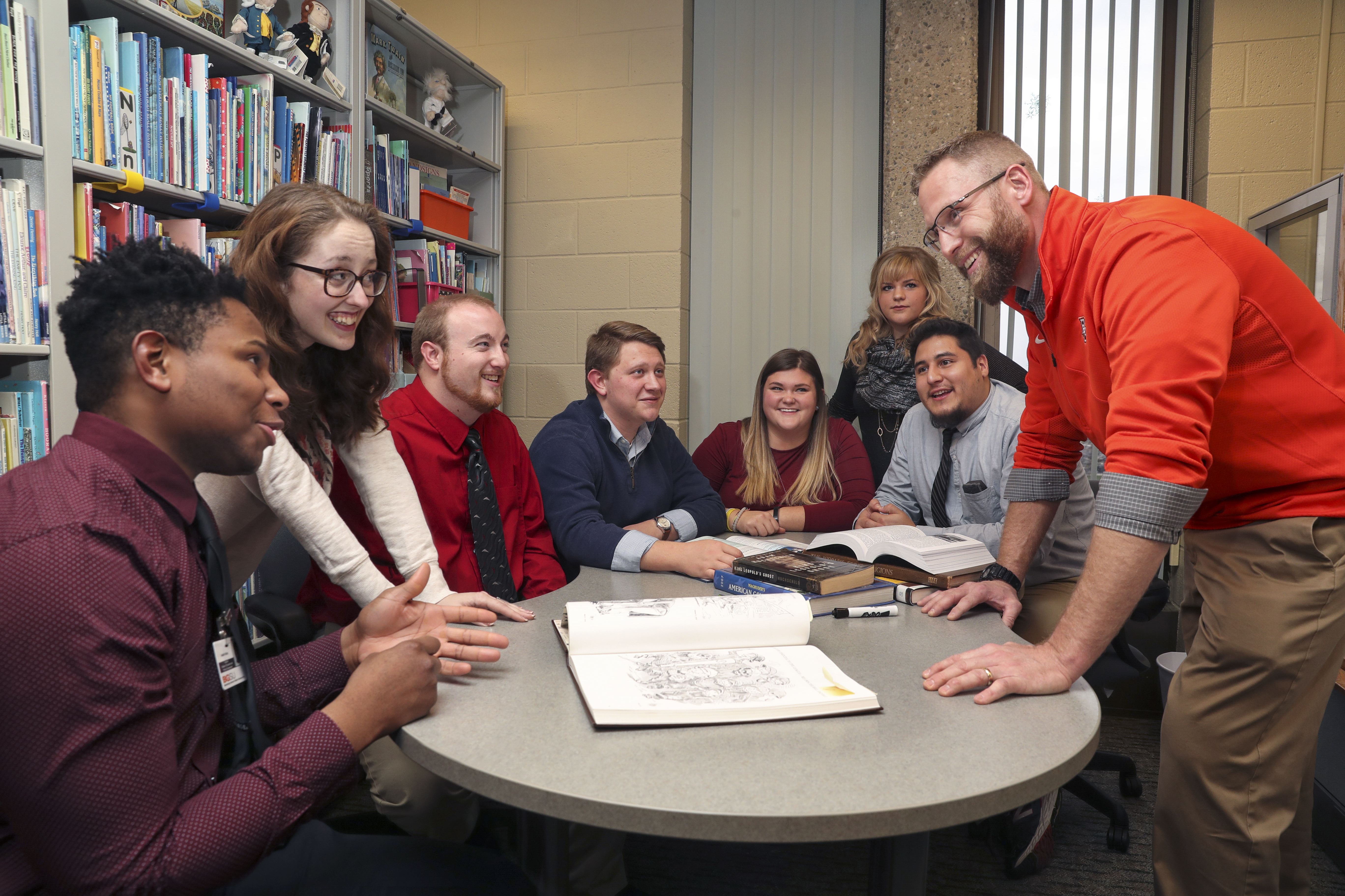 Students at table