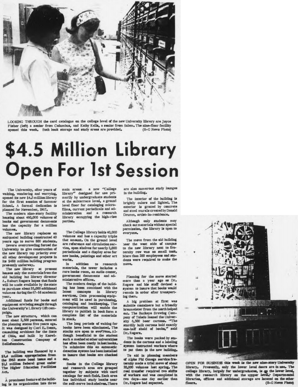 4.5 Million Dollar Library Open for 1st Session