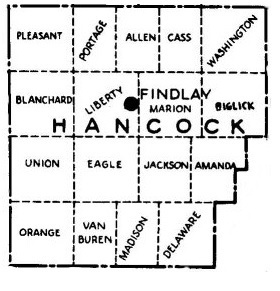 Map of Hancock County Townships