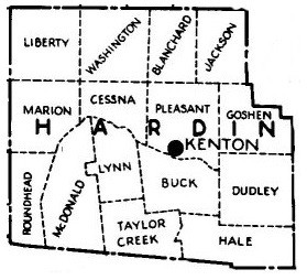 Map of Hardin County Townships