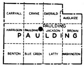 Map of Paulding County Townships