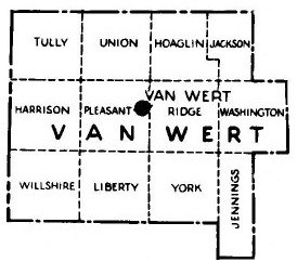 Map of Van Wert County Townships