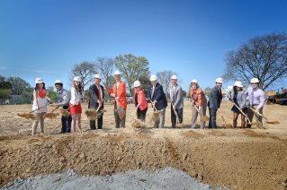 Spirits were high May 7 as the BGSU community gathered to break ground for the new Greek houses.