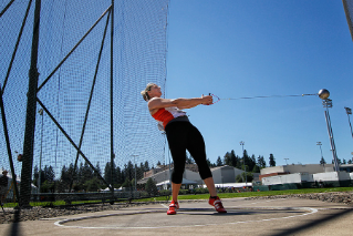 Brooke Pleger '15 is a three-time All-American who finished third at the NCAA Division I Outdoor Track & Field National Championships in the hammer throw.