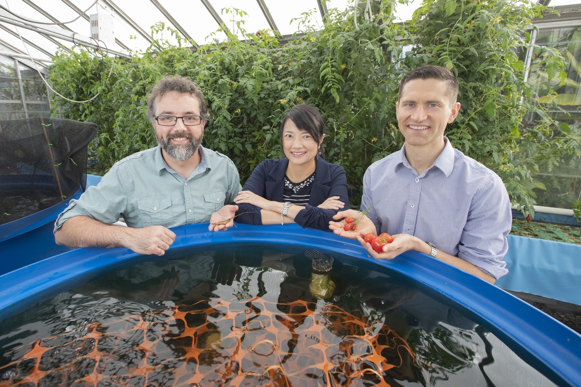 Biological Sciences faculty Drs. Kevin Neves,  Jonathan Kershaw and Fei Weisstein