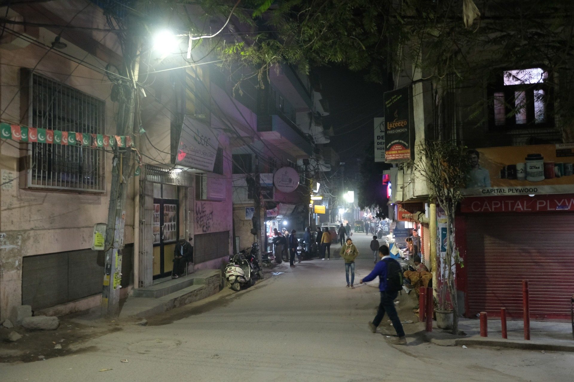 A predominantly Muslim neighborhood in New Delhi
