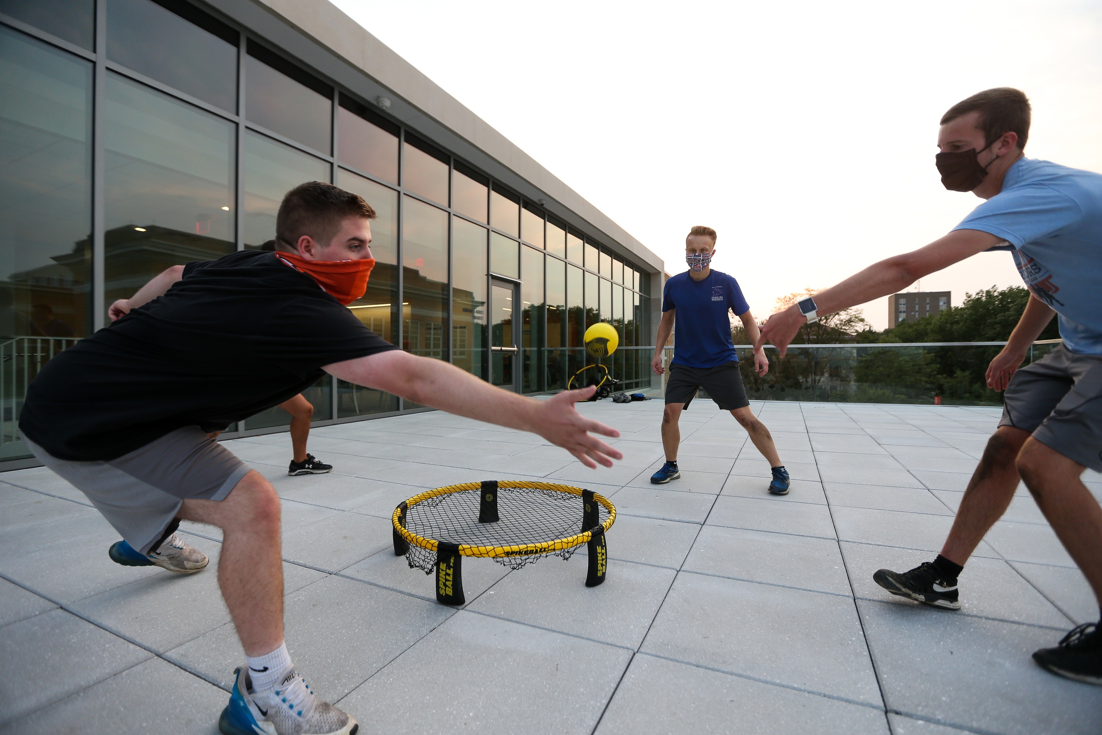 students playing game outside