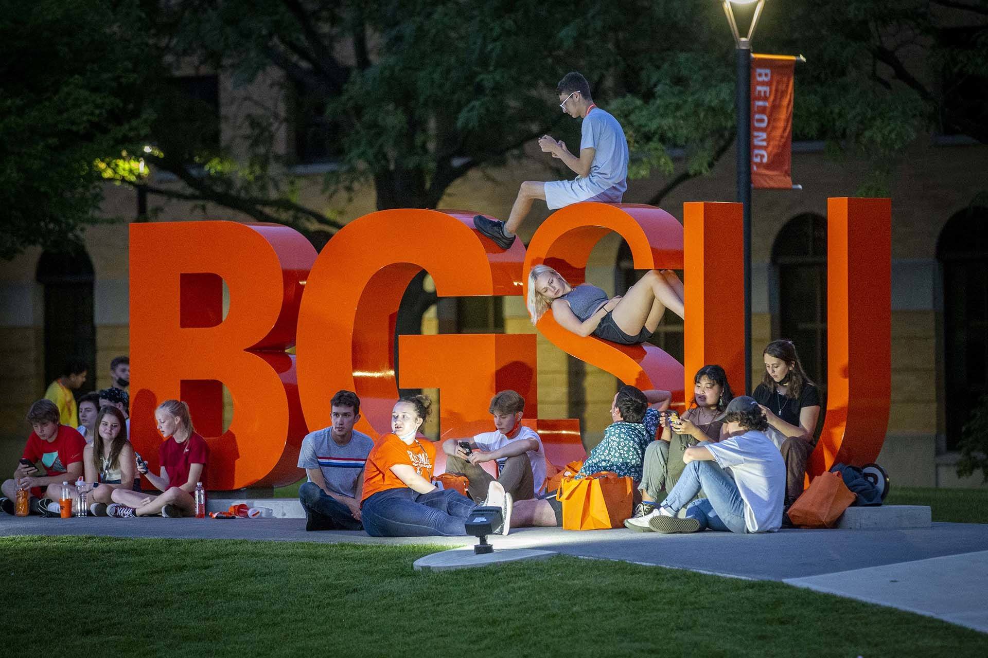 Falcons hang out in the heart of the Bowling Green campus during ‘Falcons After Dark.’