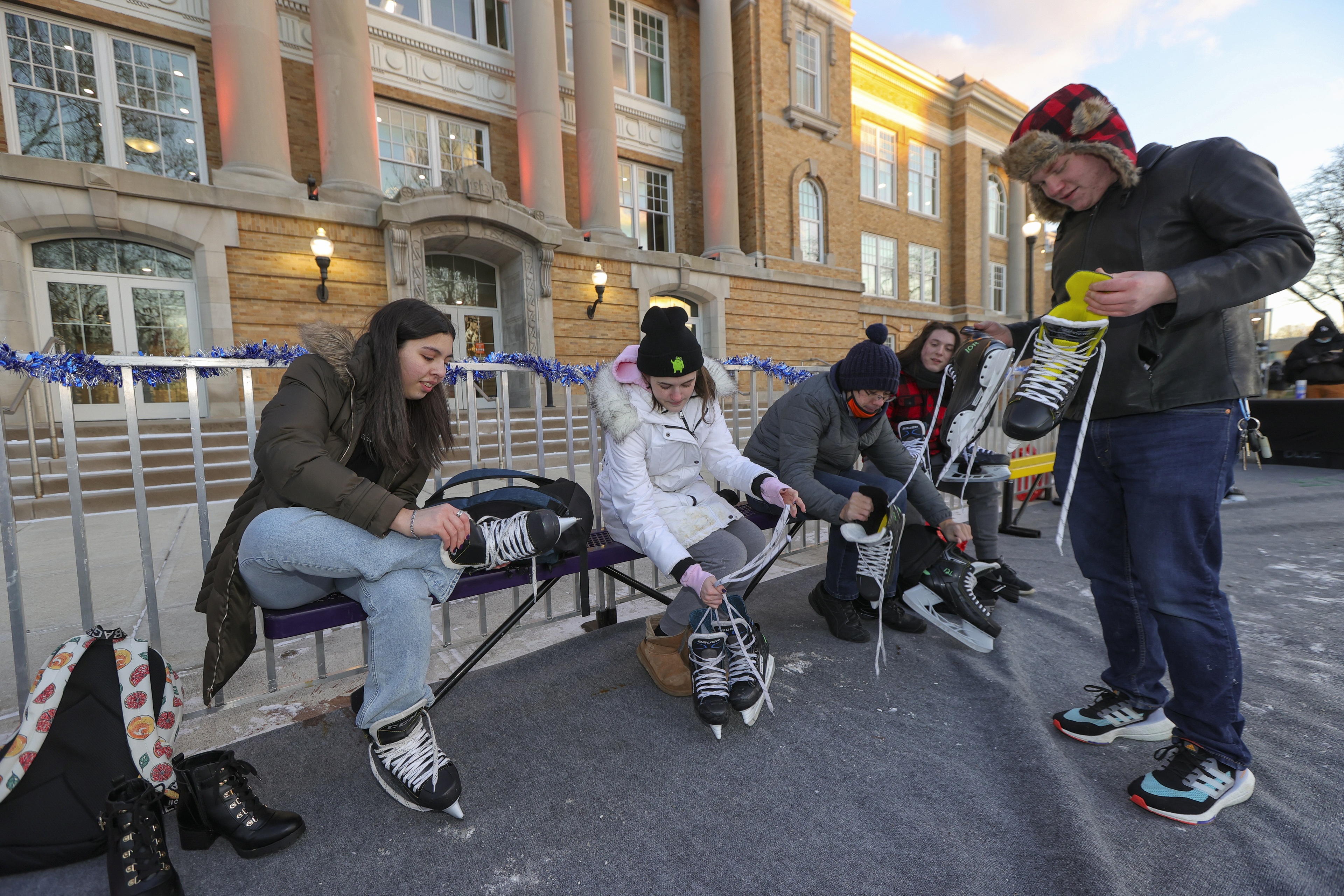 students outside at Winter Wonderland 2022