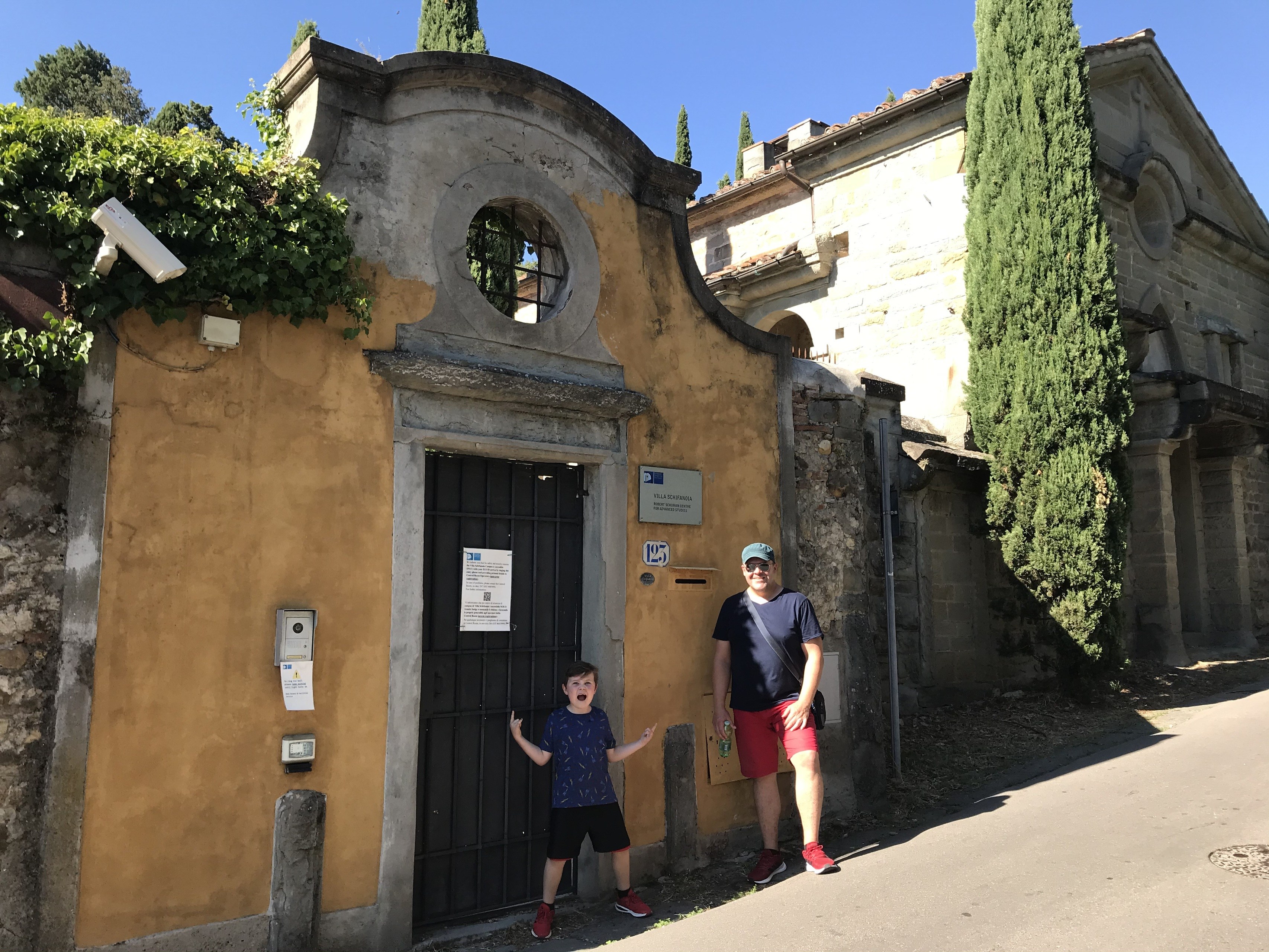 Stefan Fritsch and son in Florence, Italy.