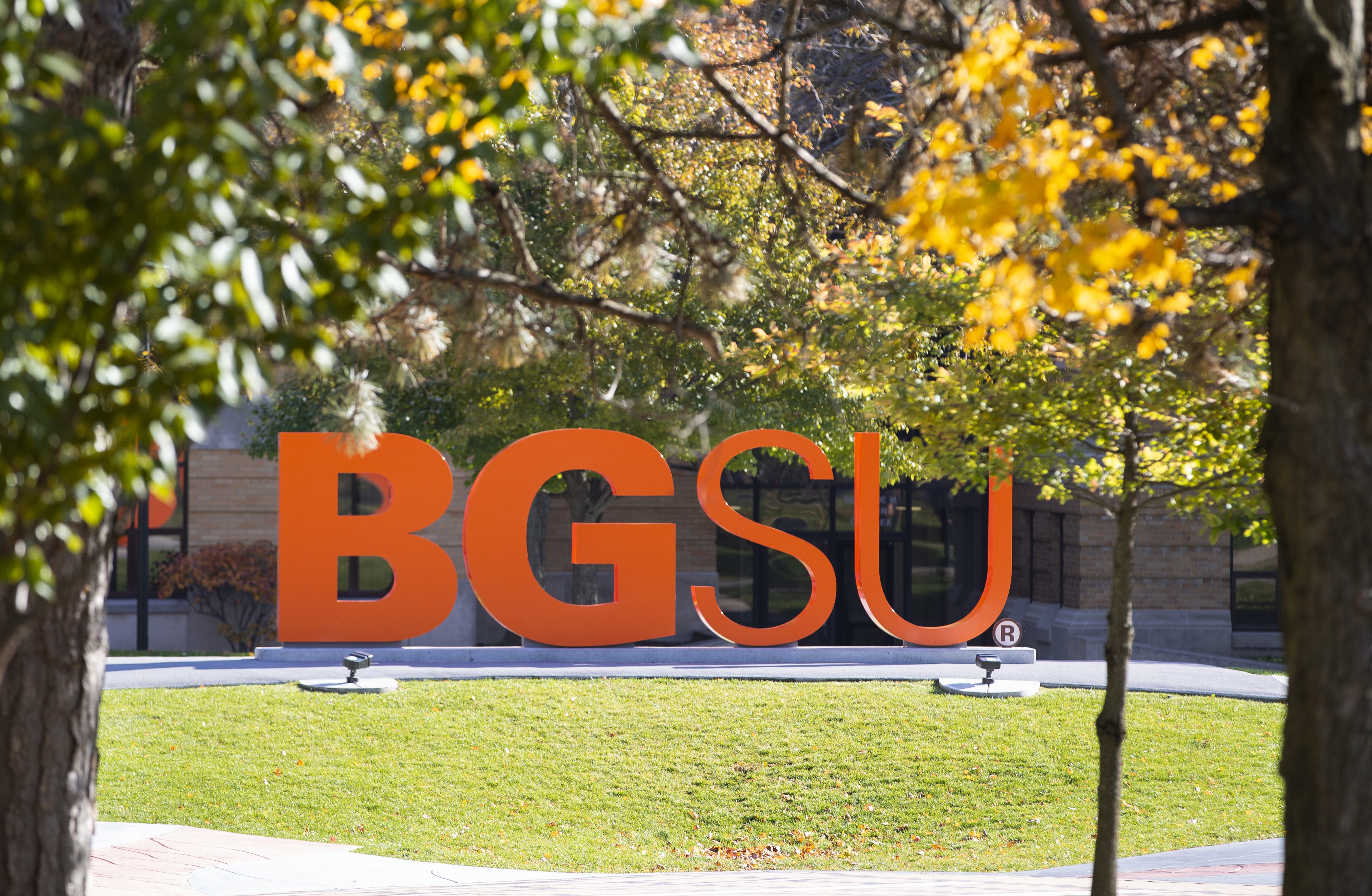 BGSU letters on campus