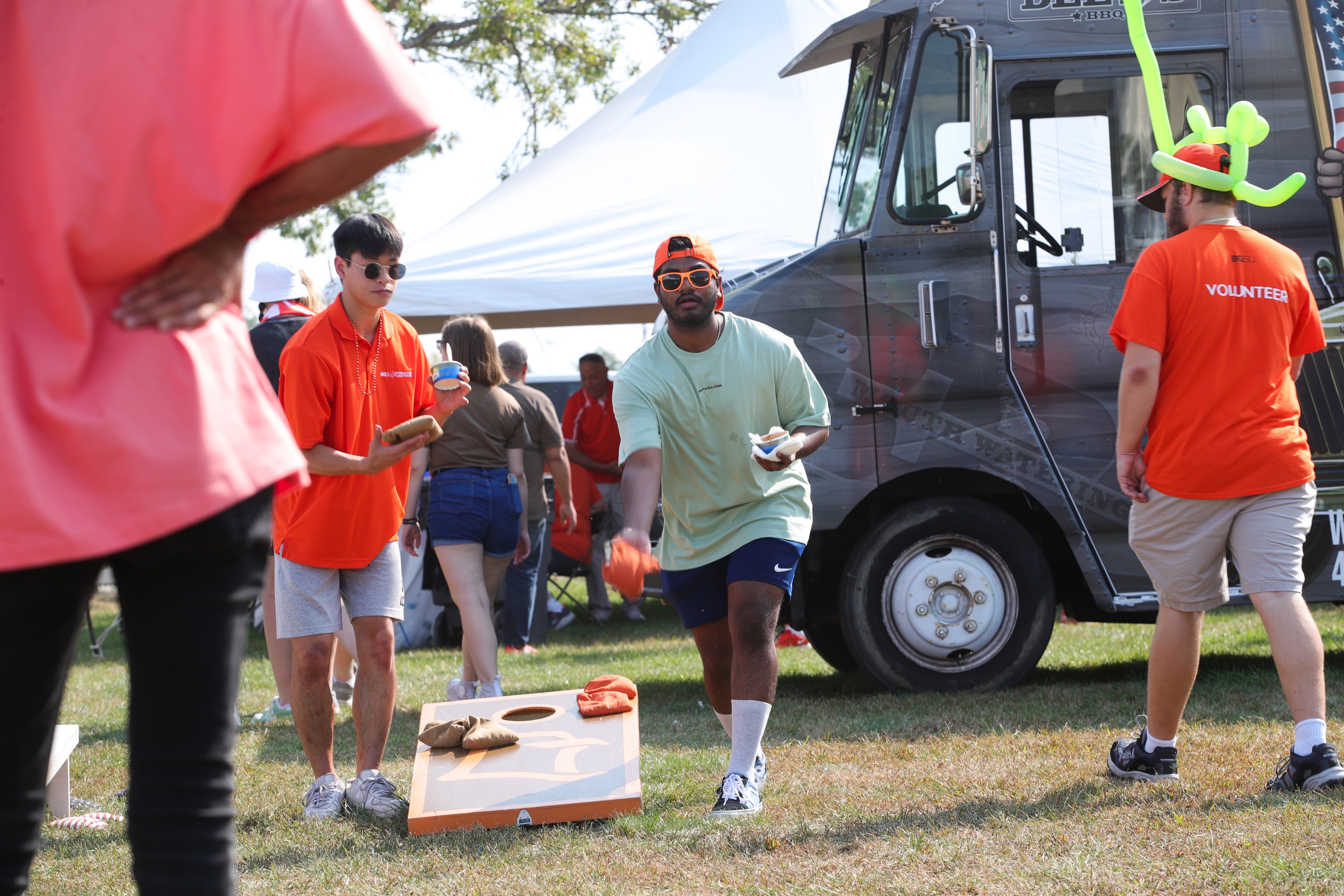 Games were in full swing during tailgating outside Doyt Perry Stadium 
