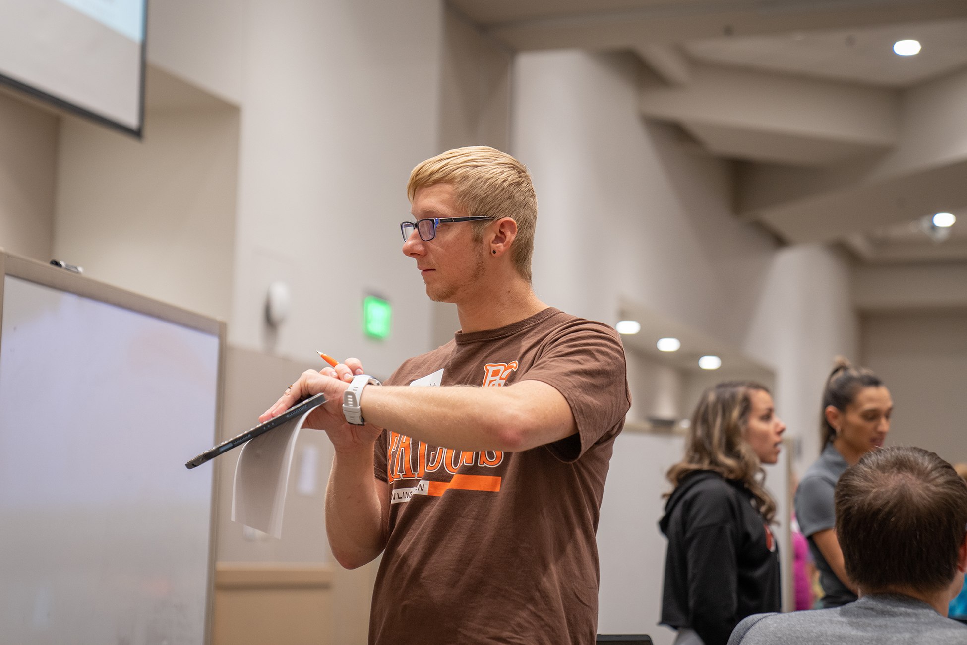 Garrett Spicer, physical therapist assistant, is grateful for the support network and small team approach of the new hybrid, accelerated DPT program at BGSU.