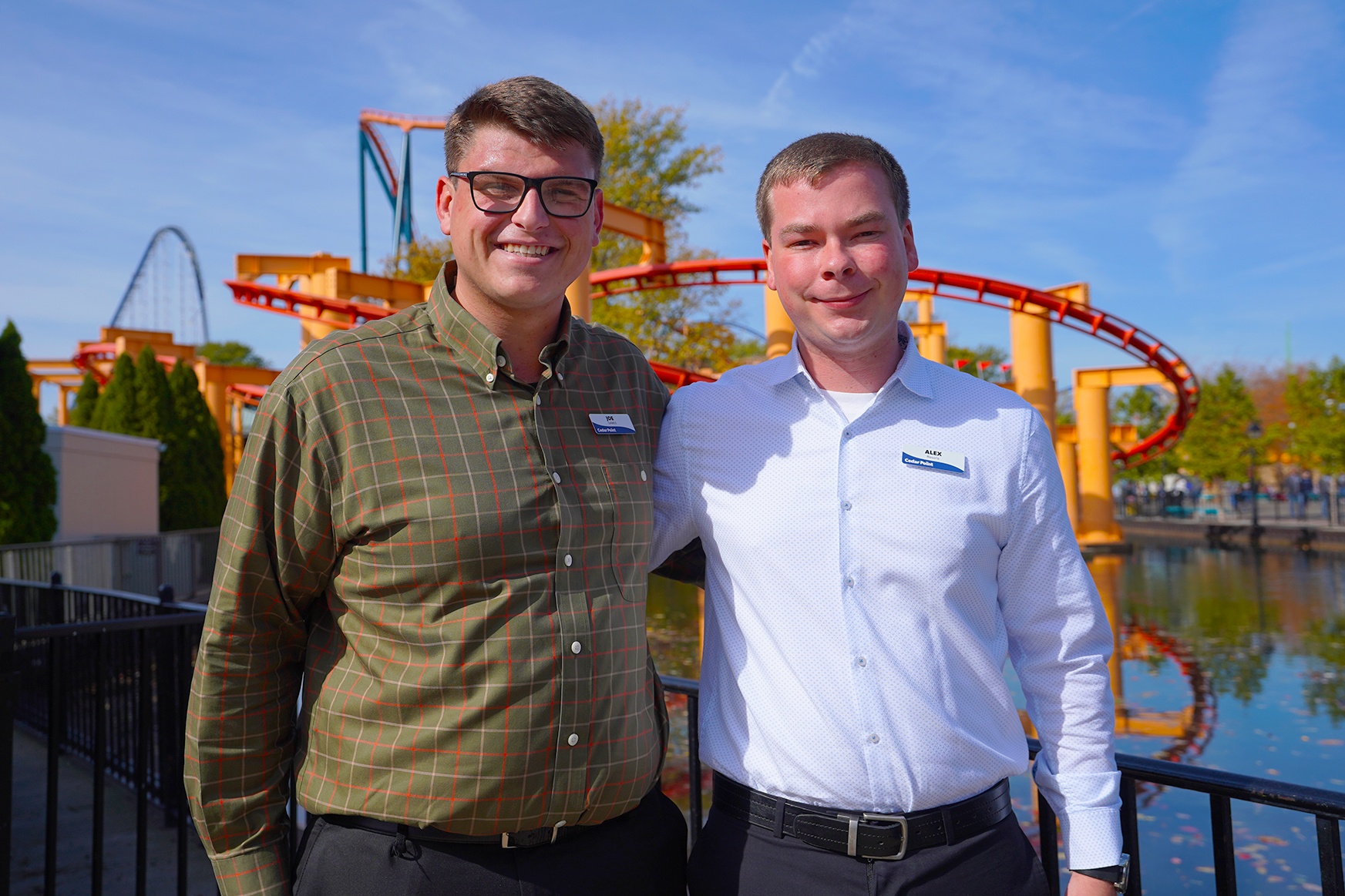 BGSU graduates Joe Prentice '22, left, and Alex Gillman '22