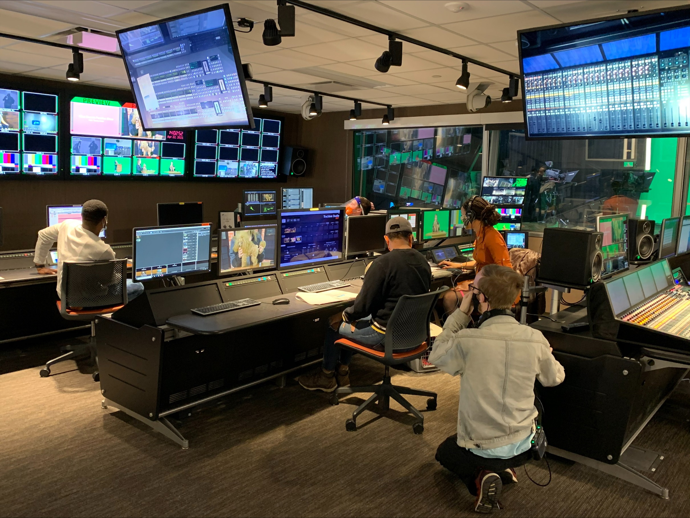 Camryn Joyce in a BGSU television studio