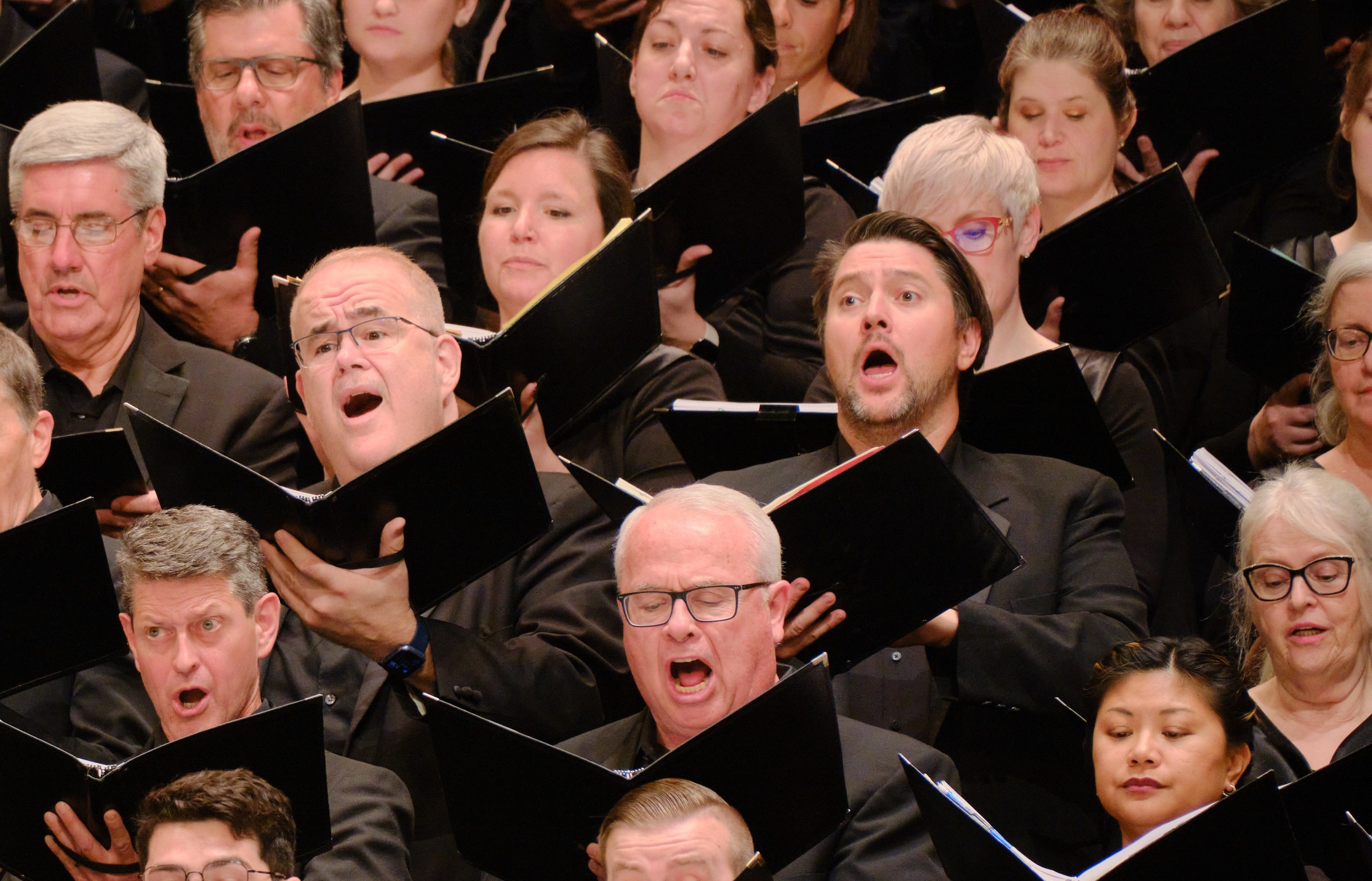  BGSU alumnus Adam Landry singing in a symphony performance