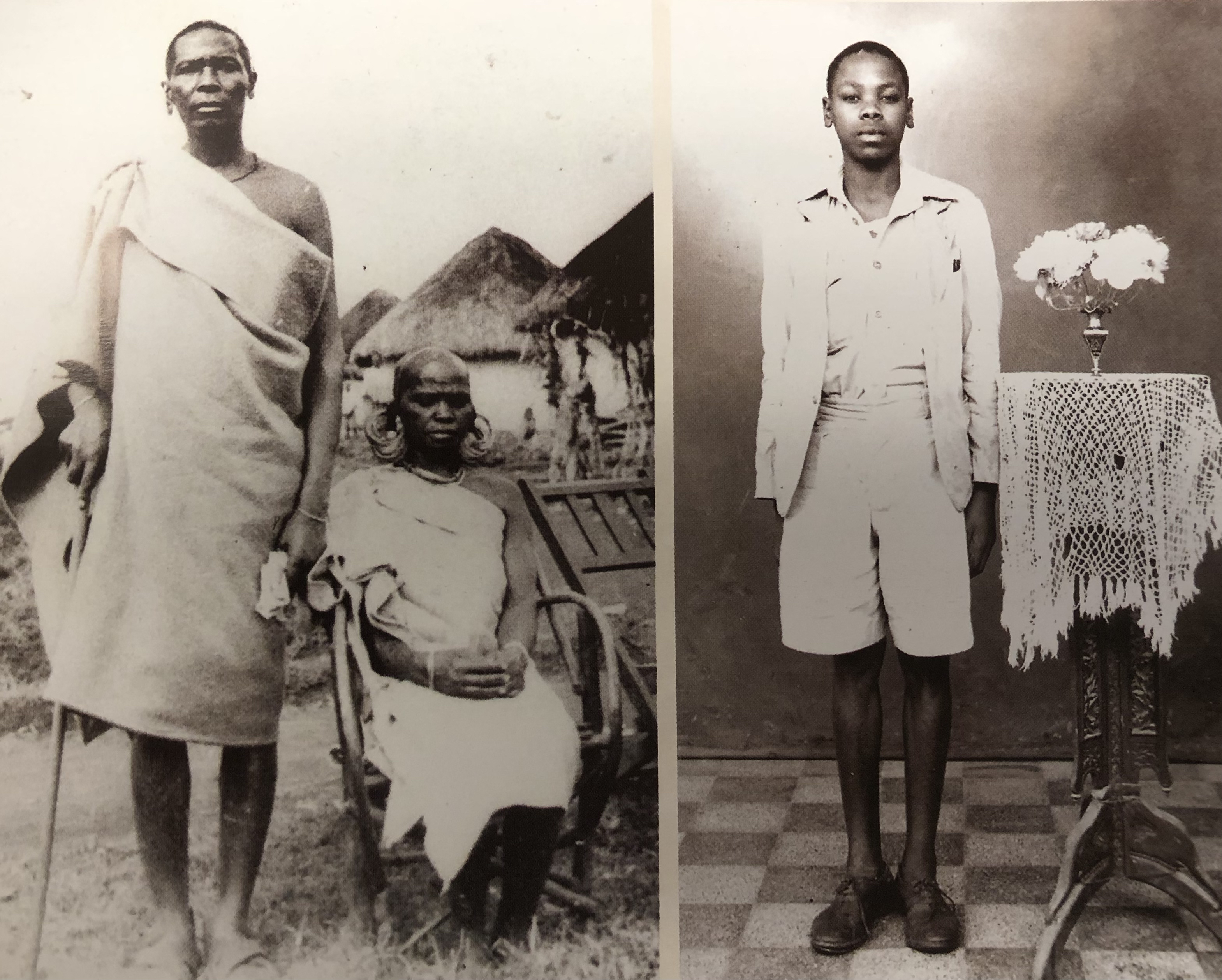 Historic photos show the parents of James B. Karugu and Karugu as a boy in Kenya