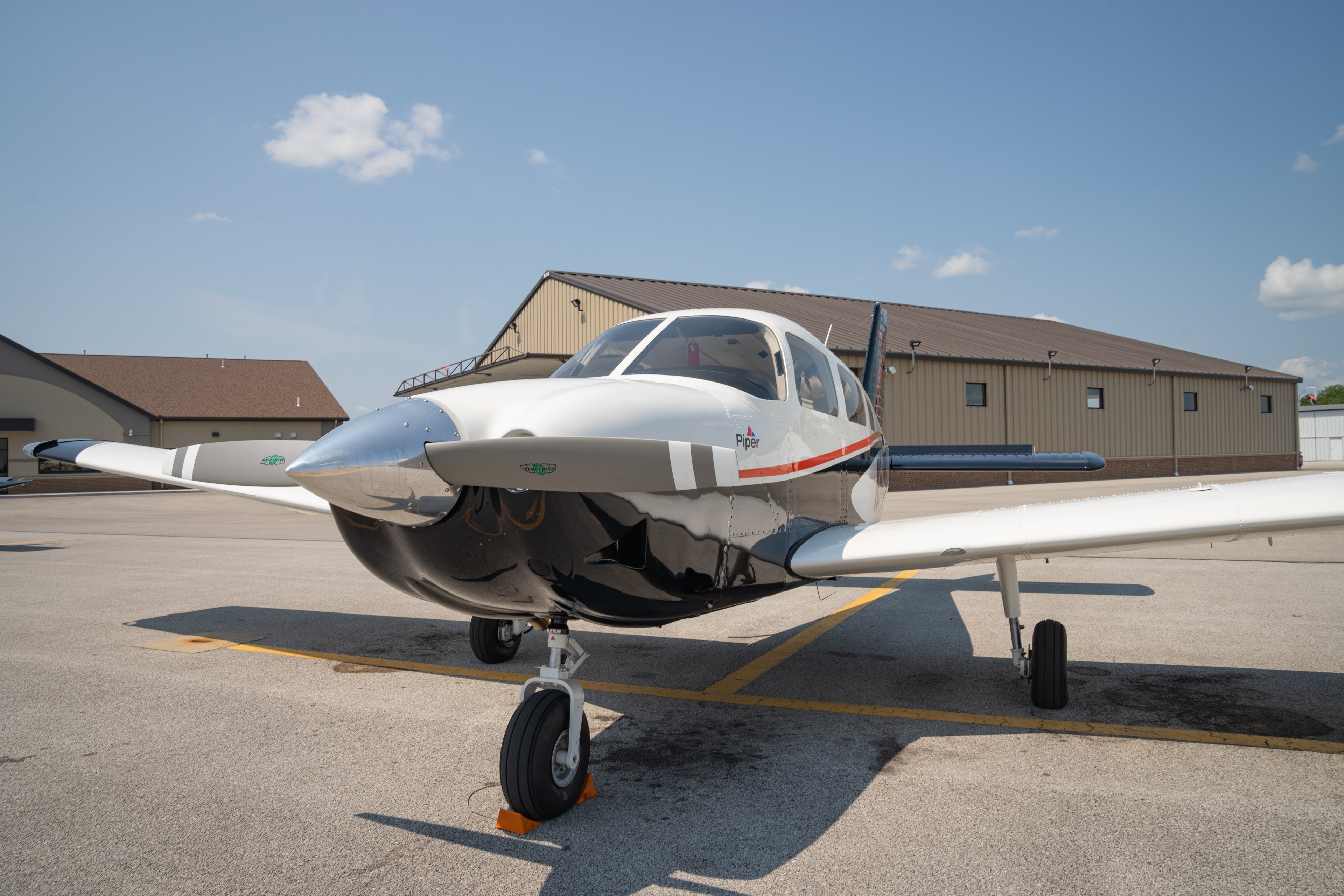 Front of a plane at BG Flight Center