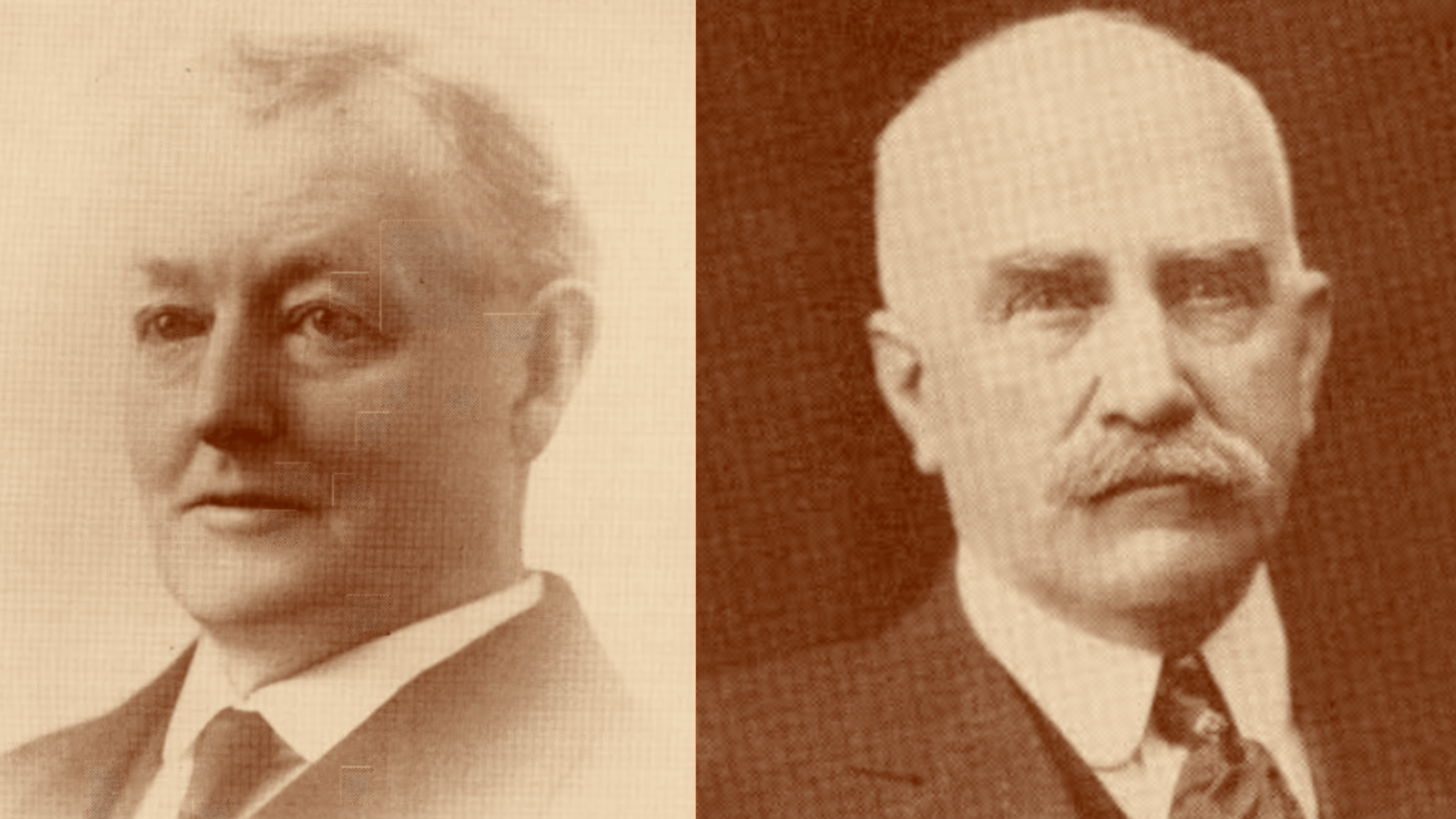 Historic photo shows Ohio Rep. John Hamilton Lowry on the left and Ohio Gov. Judson Harmon on the right.
