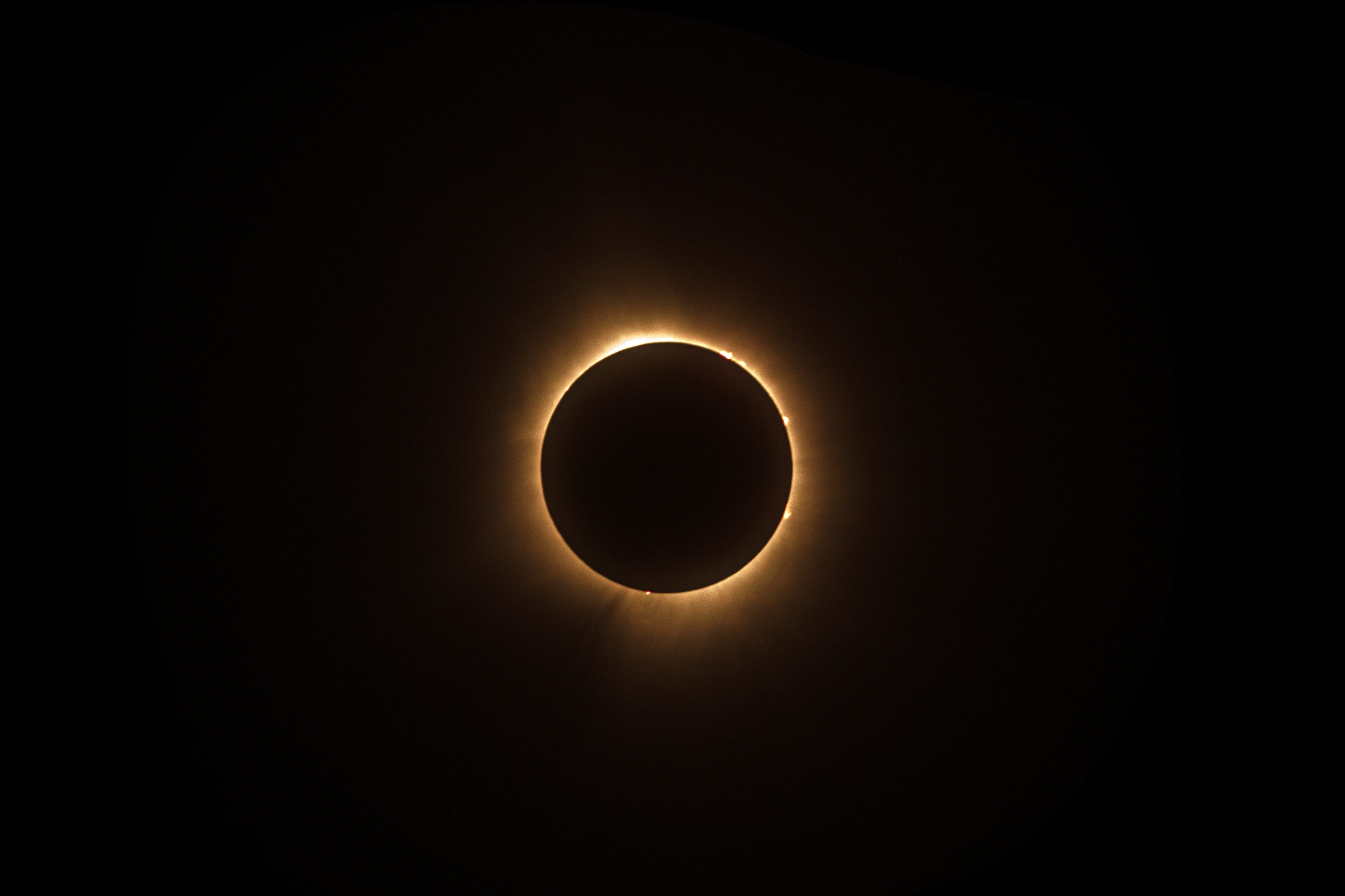 The sun during a total solar eclipse 