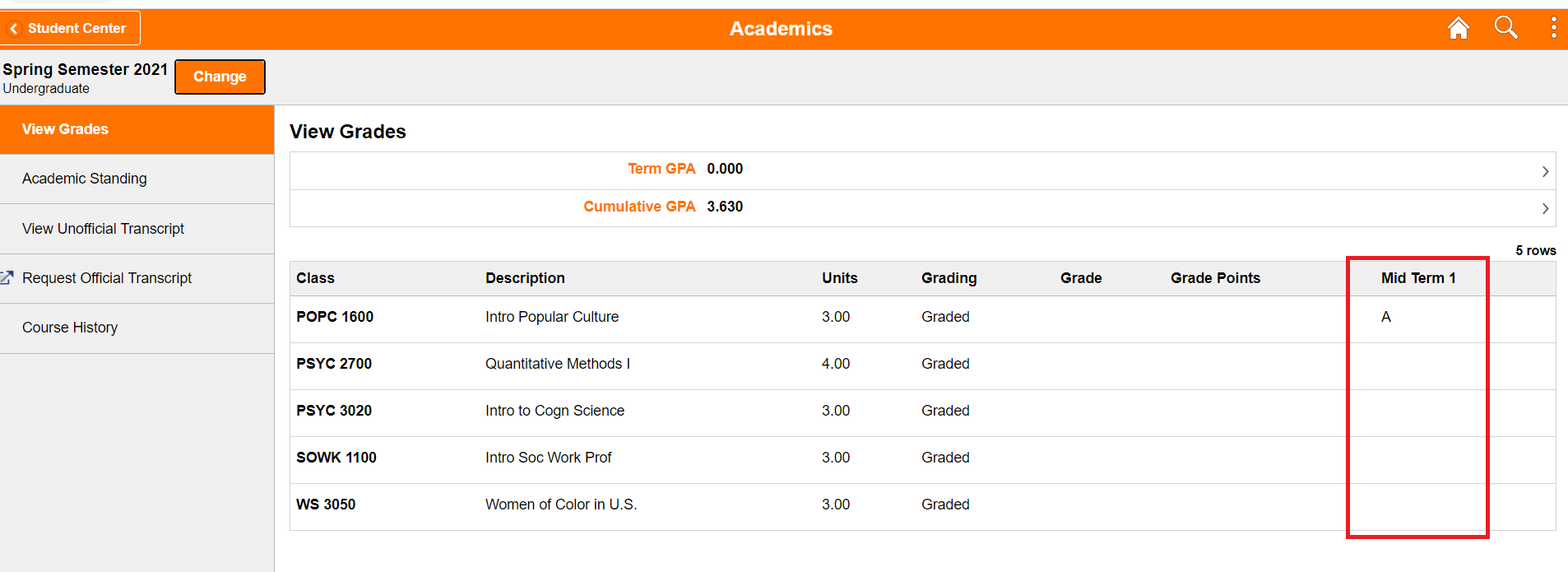 Image of Where Midterm Grades Would Be