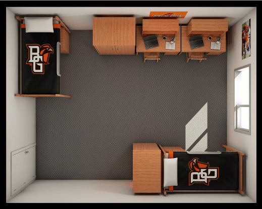 Drawing of the Double Room Layout