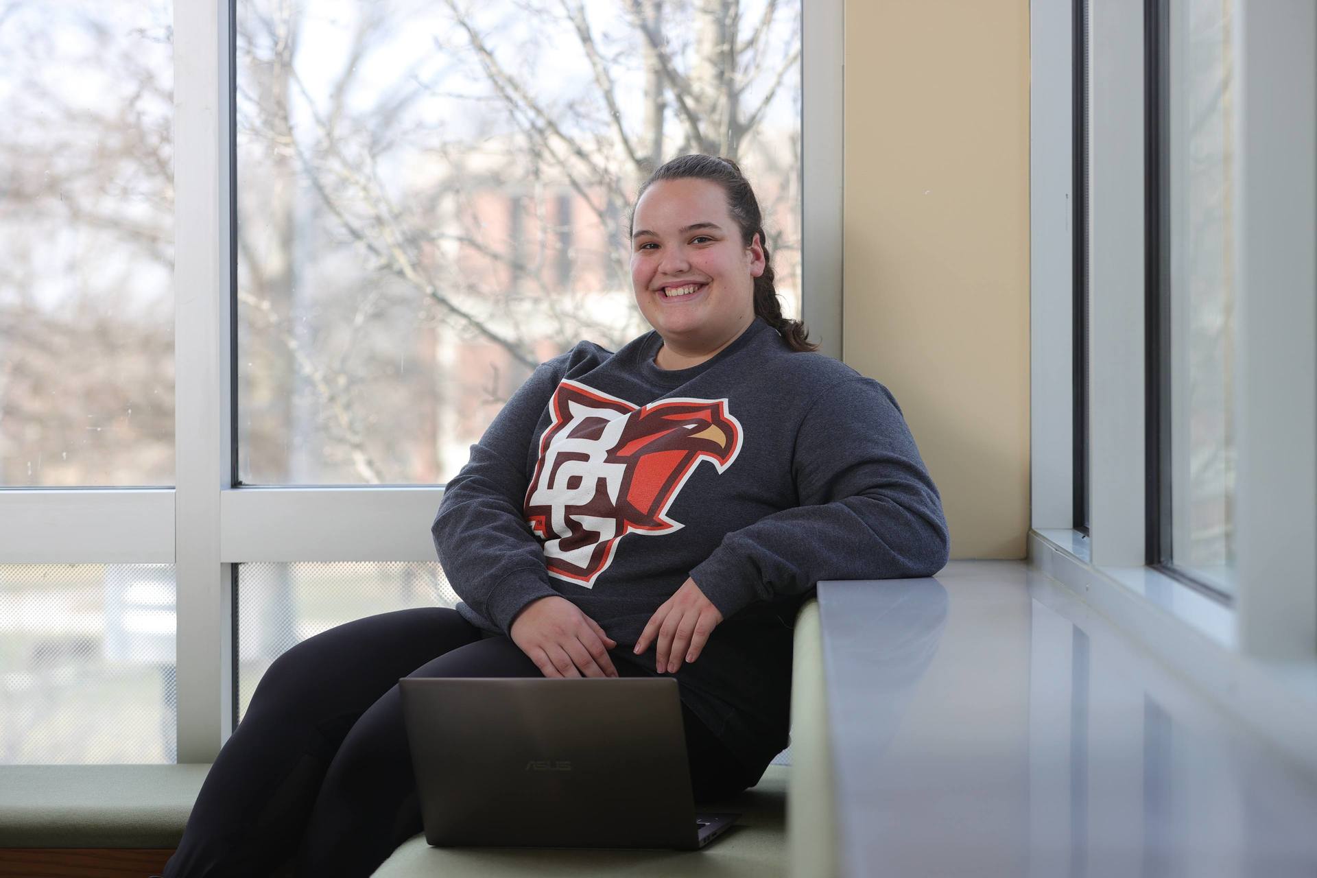 BGSU Student practicing respiratory care on infant dummies