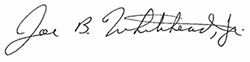 Joe Whitehead signature