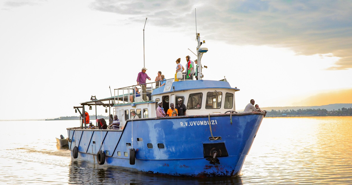 A research boat on Lake Victoria in Kenya