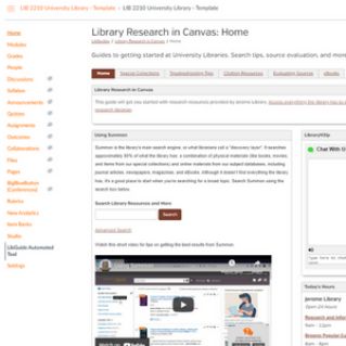 Library Research in Canvas 