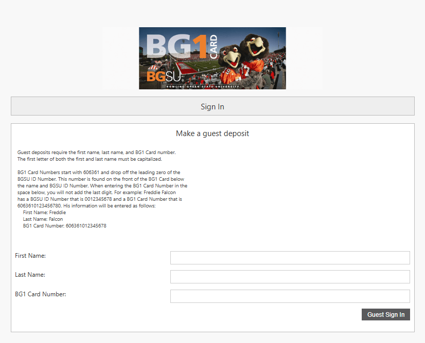 example of guest deposit sign in