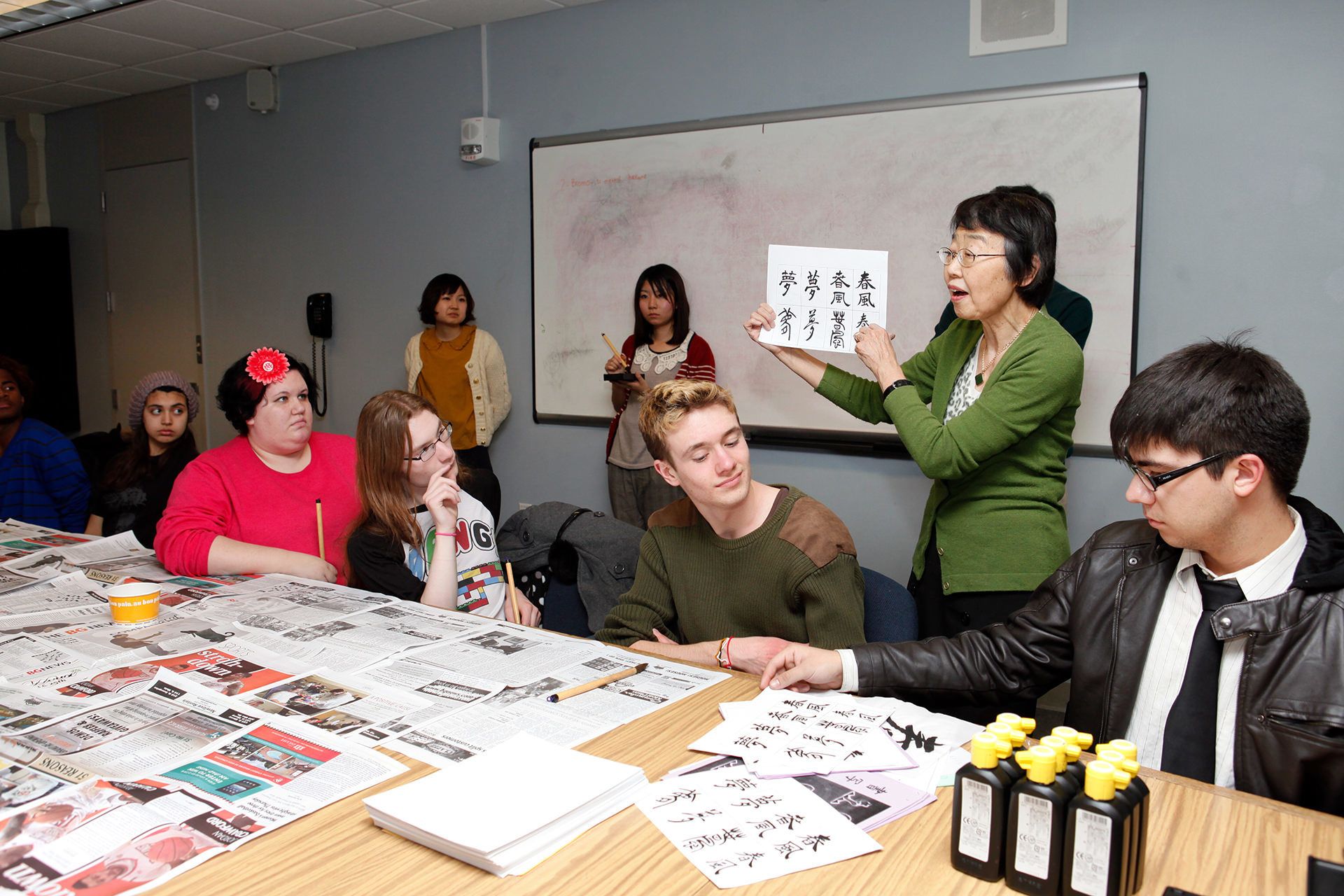 BGSU Japanese minor students hold the cherry blossom festival with activities and Japanese visitors to the Ohio campus
