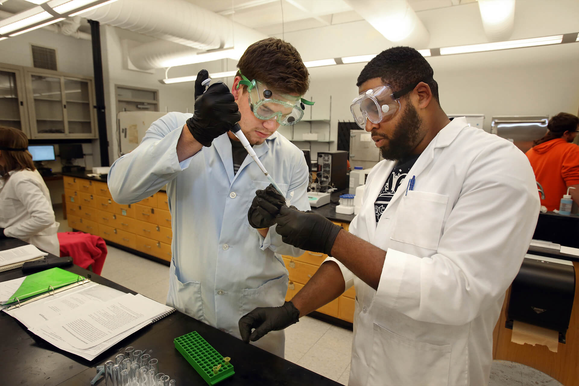 BGSU biochemistry degree students conduct research in well-equipped labs