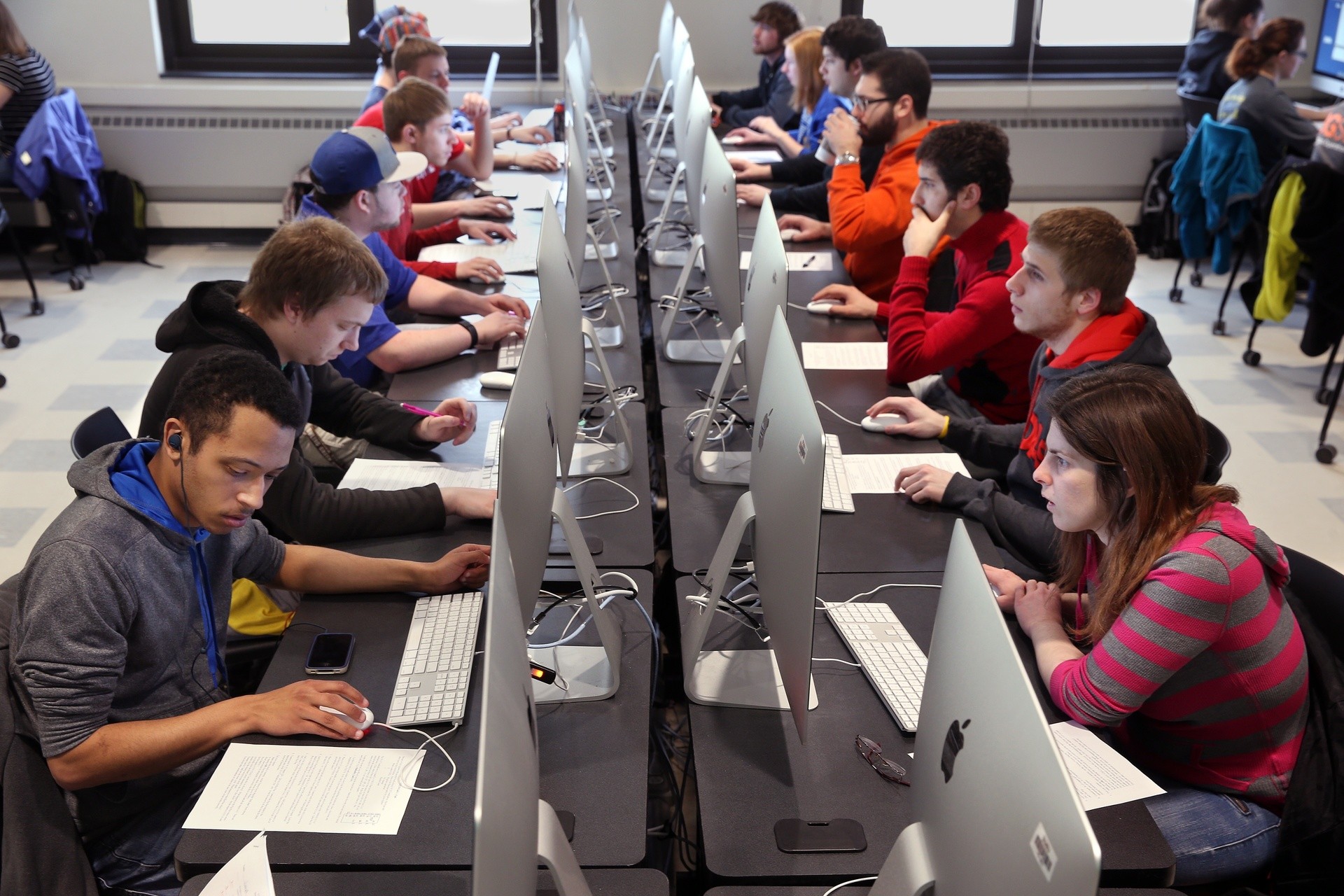 Computers in a lab at BGSU let CS degree students learn programming, data and algorithms essential to many in-demand careers.