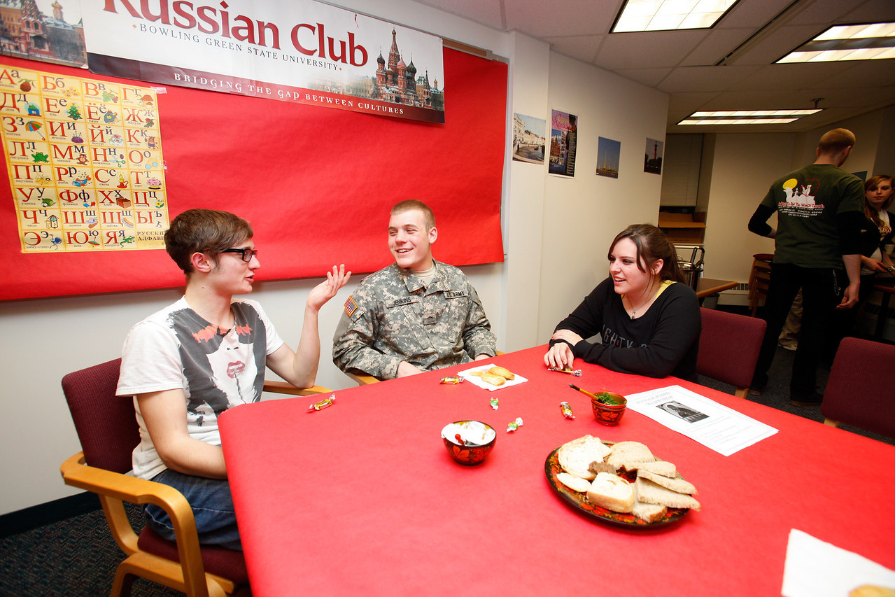The BGSU Russian Club meets to try borscht and explore the language and culture of the Russian-speaking world.