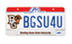 BGSU license plate image