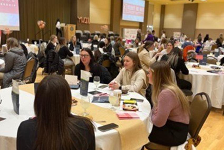 Young Women in Leadership Conference, Women sitting at a table