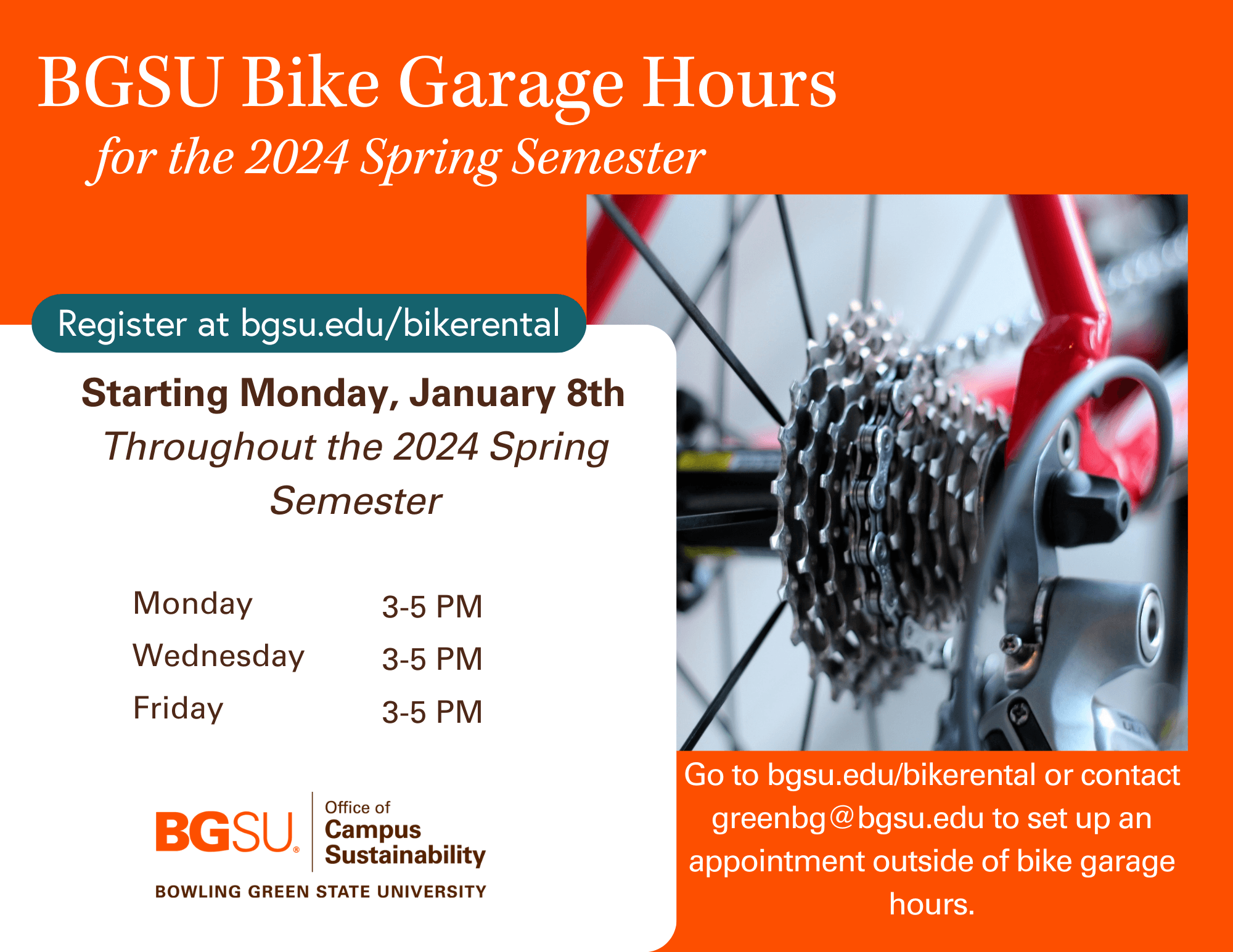 Bike Garage Hours (11 × 8.5 in) - 1