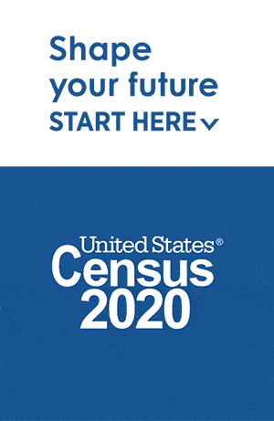 2020 Logo_Census_IN BOX_ Shape Your Future_Left Aligned and Stacked_Blue_Preferred