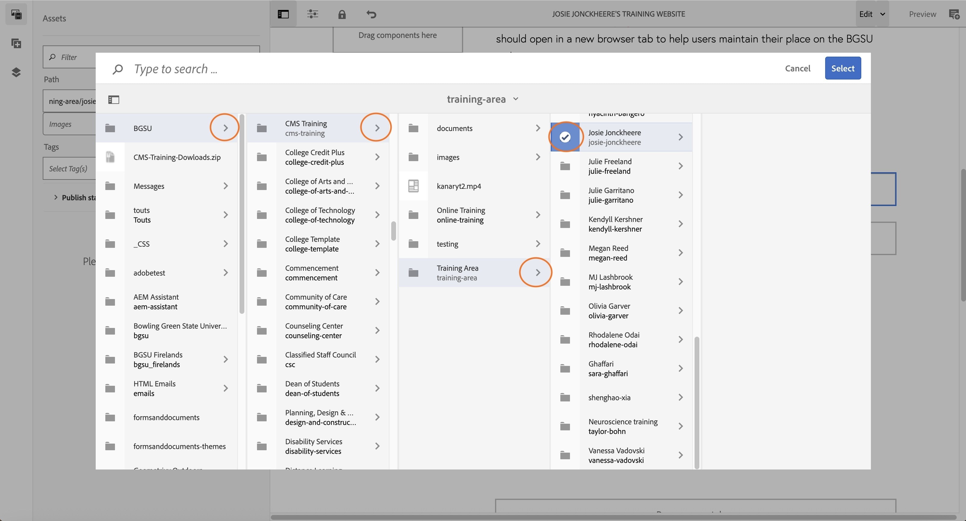 navigating-to-folder