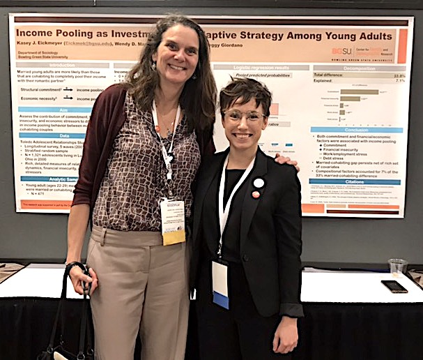     Kasey Eickmeyer, Wendy Manning, Monica Longmore, & Peggy Giordano named research poster winners during the 2019 PAA conference for their research "Income Pooling, as Investment and Adaptive Strategy Among Young Adults."