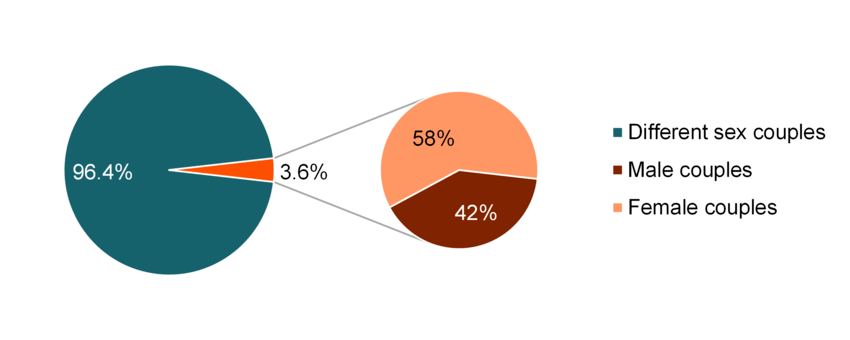 Marriages to Same-Sex and Different-Sex Couples: 2019 & 2021